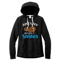 Just A Boy Who Loves Snakes Snake Lover Women's Fleece Hoodie