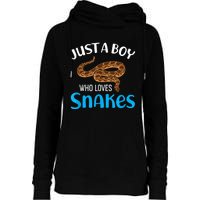 Just A Boy Who Loves Snakes Snake Lover Womens Funnel Neck Pullover Hood