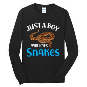 Just A Boy Who Loves Snakes Snake Lover Tall Long Sleeve T-Shirt