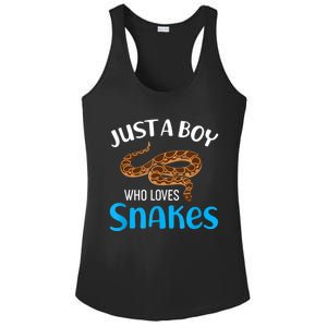 Just A Boy Who Loves Snakes Snake Lover Ladies PosiCharge Competitor Racerback Tank