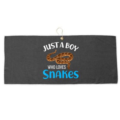 Just A Boy Who Loves Snakes Snake Lover Large Microfiber Waffle Golf Towel