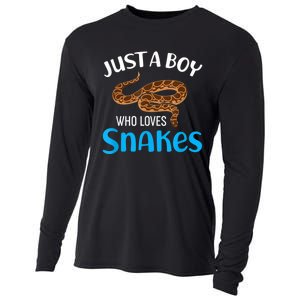 Just A Boy Who Loves Snakes Snake Lover Cooling Performance Long Sleeve Crew