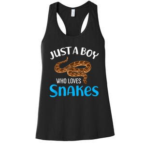 Just A Boy Who Loves Snakes Snake Lover Women's Racerback Tank