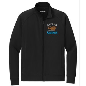 Just A Boy Who Loves Snakes Snake Lover Stretch Full-Zip Cadet Jacket