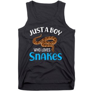 Just A Boy Who Loves Snakes Snake Lover Tank Top