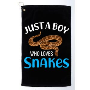 Just A Boy Who Loves Snakes Snake Lover Platinum Collection Golf Towel