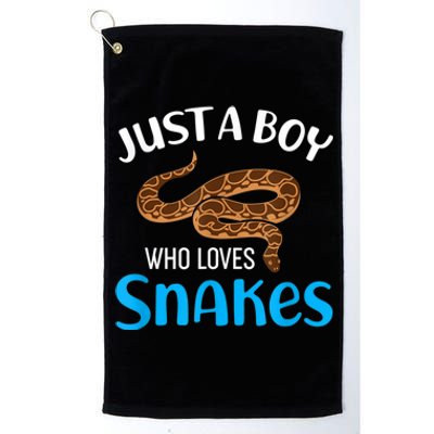 Just A Boy Who Loves Snakes Snake Lover Platinum Collection Golf Towel