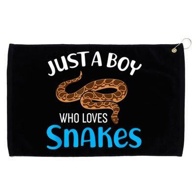 Just A Boy Who Loves Snakes Snake Lover Grommeted Golf Towel