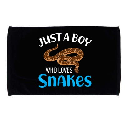 Just A Boy Who Loves Snakes Snake Lover Microfiber Hand Towel