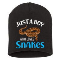 Just A Boy Who Loves Snakes Snake Lover Short Acrylic Beanie