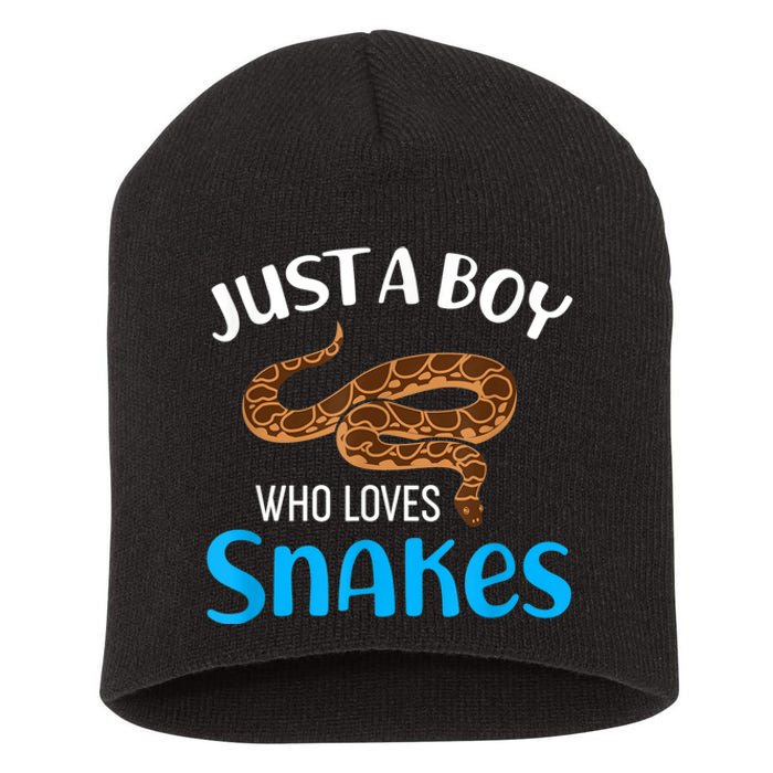 Just A Boy Who Loves Snakes Snake Lover Short Acrylic Beanie