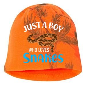 Just A Boy Who Loves Snakes Snake Lover Kati - Camo Knit Beanie