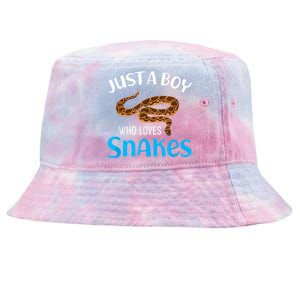 Just A Boy Who Loves Snakes Snake Lover Tie-Dyed Bucket Hat