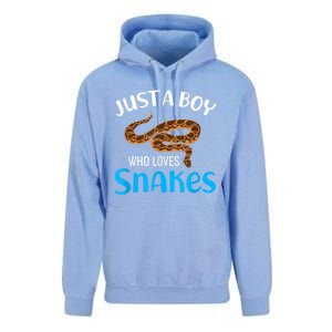 Just A Boy Who Loves Snakes Snake Lover Unisex Surf Hoodie