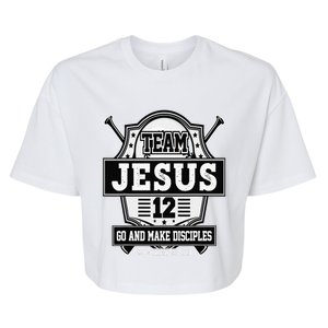 Jesus and Baseball Team Jesus Christian Matthew 2819 Love Bella+Canvas Jersey Crop Tee