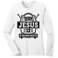 Jesus and Baseball Team Jesus Christian Matthew 2819 Love Ladies Long Sleeve Shirt