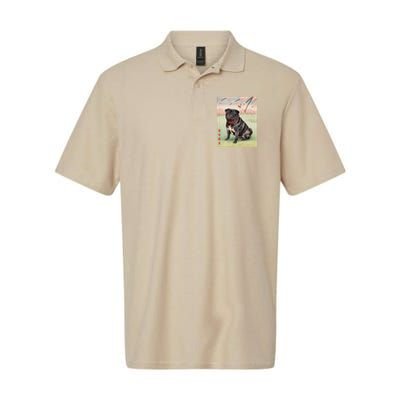 Japanese Art Black Pug Dog Kyosai Vintage Japan Artwork .Png Polo