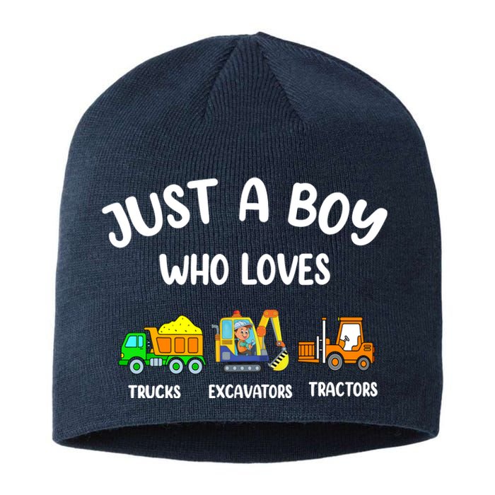 Just A Boy Who Loves Trucks Excavators Tractors Sustainable Beanie