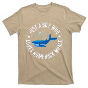 Just A Boy Who Loves Humpback Whale Funny Whale Lovers T-Shirt