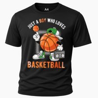 Just A Boy Who Loves Basketball Cooling Performance Crew T-Shirt