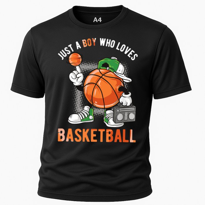 Just A Boy Who Loves Basketball Cooling Performance Crew T-Shirt