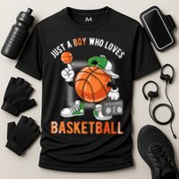 Just A Boy Who Loves Basketball Cooling Performance Crew T-Shirt