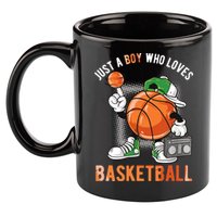 Just A Boy Who Loves Basketball 11oz C Handle Ceramic Mug