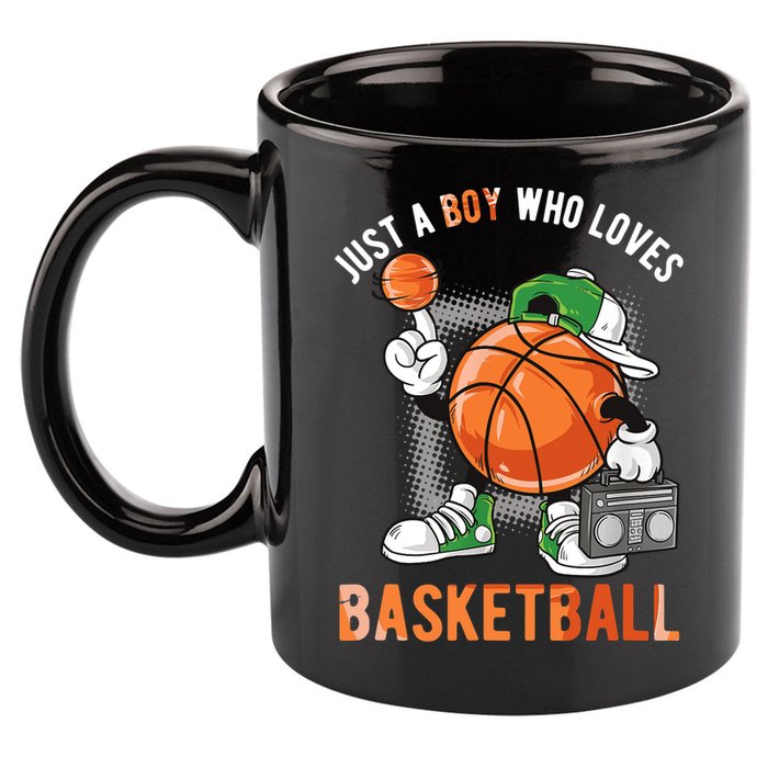 Just A Boy Who Loves Basketball 11oz C Handle Ceramic Mug