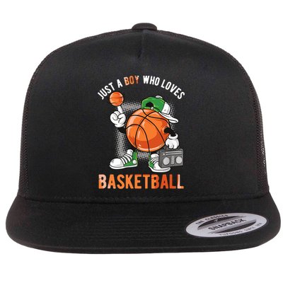 Just A Boy Who Loves Basketball Flatbill Hat
