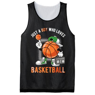 Just A Boy Who Loves Basketball Mesh Reversible Basketball Jersey Tank