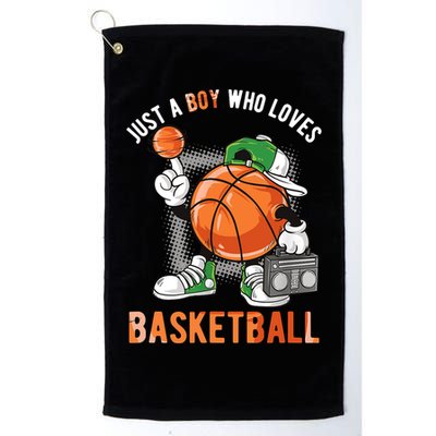 Just A Boy Who Loves Basketball Golf Towel