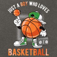 Just A Boy Who Loves Basketball Cotton Canvas Backpack