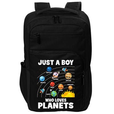 Just A Boy Who Loves Planets Solar System Astrology Space Impact Tech Backpack