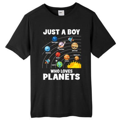 Just A Boy Who Loves Planets Solar System Astrology Space Tall Fusion ChromaSoft Performance T-Shirt