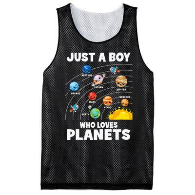 Just A Boy Who Loves Planets Solar System Astrology Space Mesh Reversible Basketball Jersey Tank