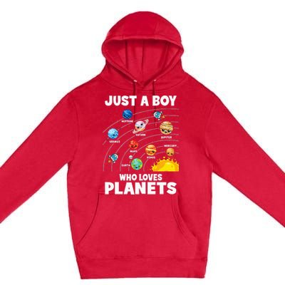 Just A Boy Who Loves Planets Solar System Astrology Space Premium Pullover Hoodie