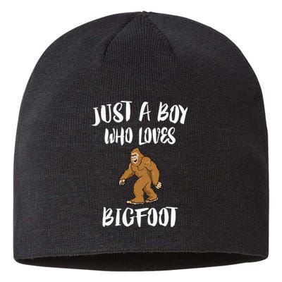 Just A Boy Who Loves Bigfoot Animal Gift Sustainable Beanie