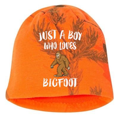 Just A Boy Who Loves Bigfoot Animal Gift Kati - Camo Knit Beanie