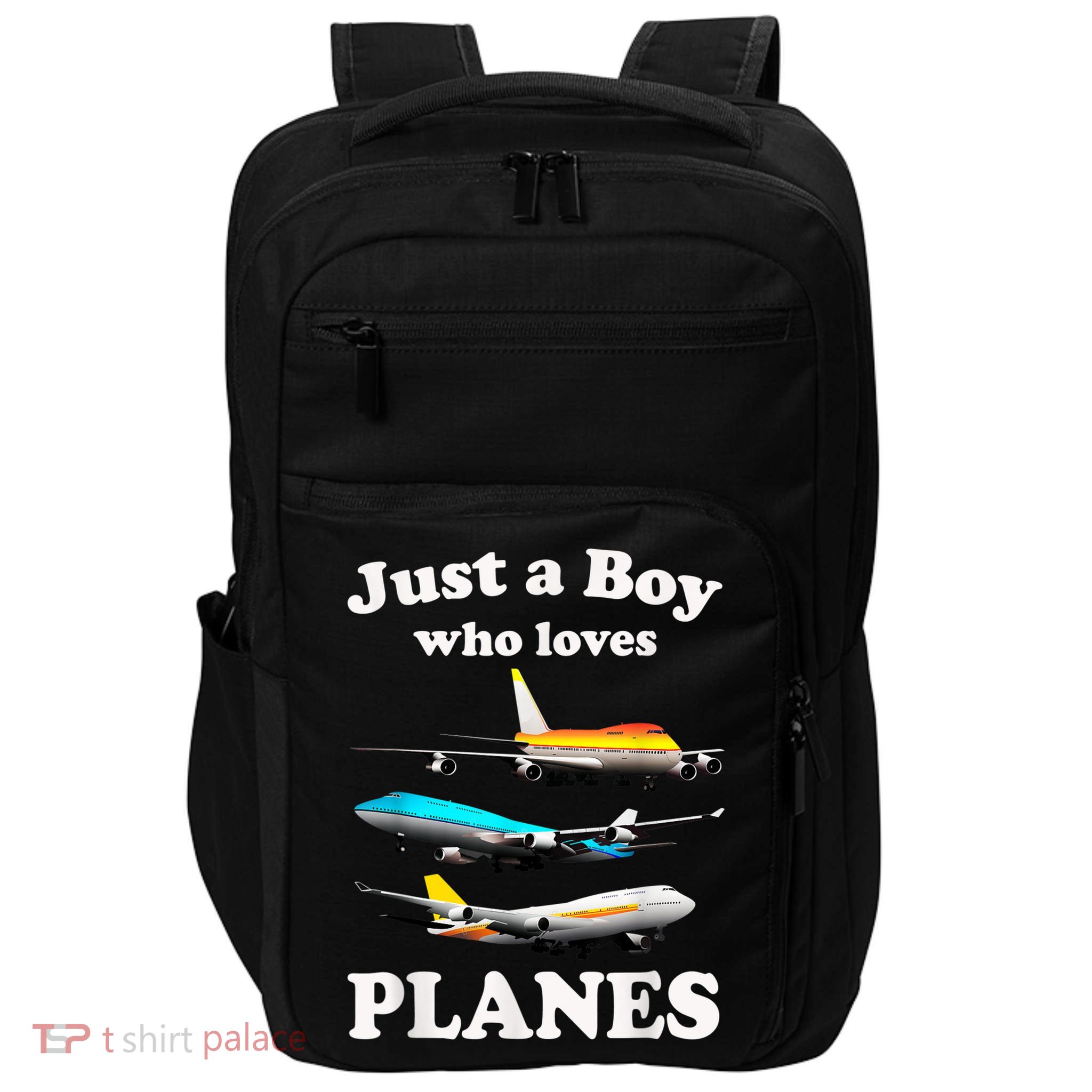 Just A Boy Who Loves Planes &Amp; Toddler Airplane Lover Impact Tech Backpack