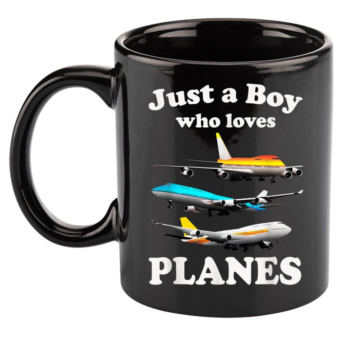 Just A Boy Who Loves Planes &Amp; Toddler Airplane Lover 11oz C Handle Ceramic Mug