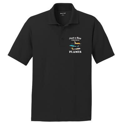 Just A Boy Who Loves Planes &Amp; Toddler Airplane Lover PosiCharge RacerMesh Polo