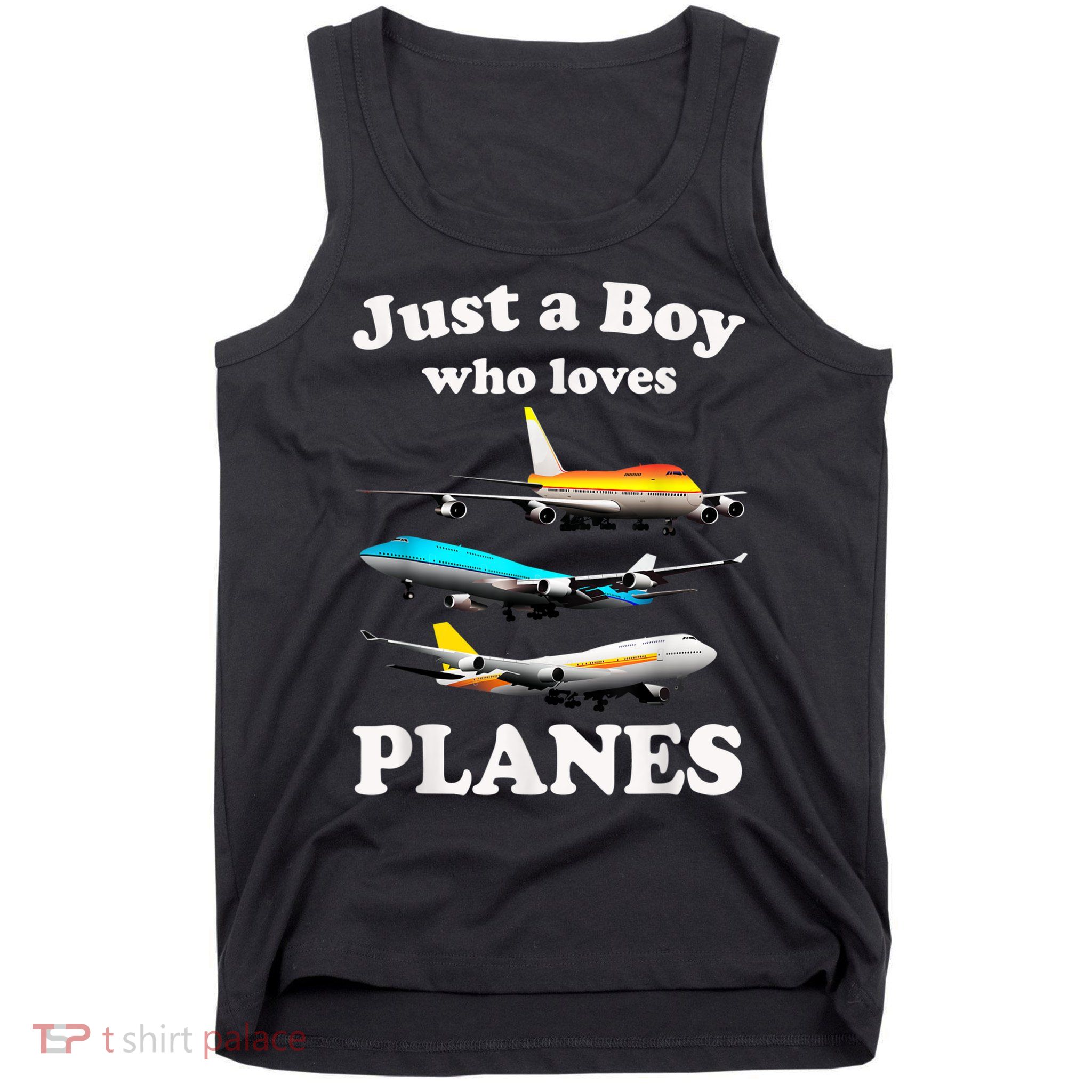Just A Boy Who Loves Planes &Amp; Toddler Airplane Lover Tank Top
