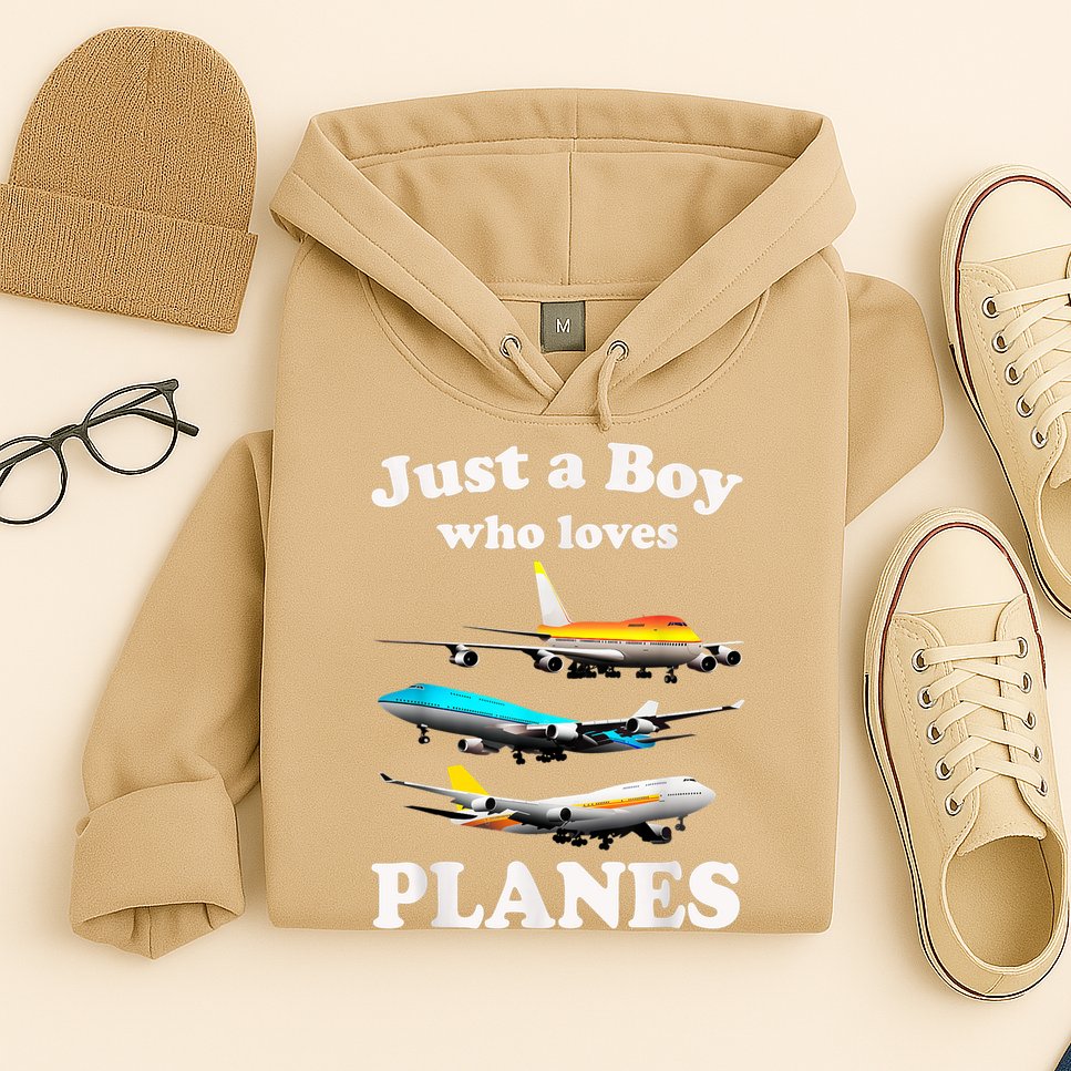 Just A Boy Who Loves Planes &Amp; Toddler Airplane Lover Hoodie