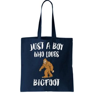 Just A Boy Who Loves Bigfoot Animal Gift Tote Bag