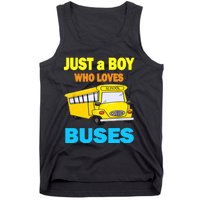 Just A Boy Who Loves School Buses & Cute Bus Lovers Tank Top