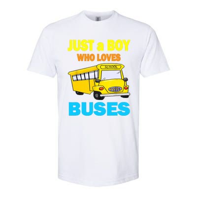 Just A Boy Who Loves School Buses & Cute Bus Lovers Softstyle CVC T-Shirt