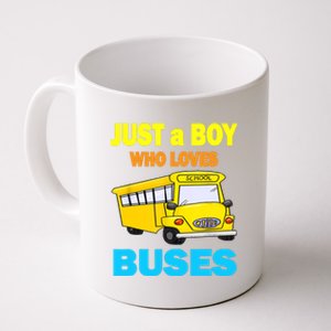 Just A Boy Who Loves School Buses & Cute Bus Lovers Coffee Mug