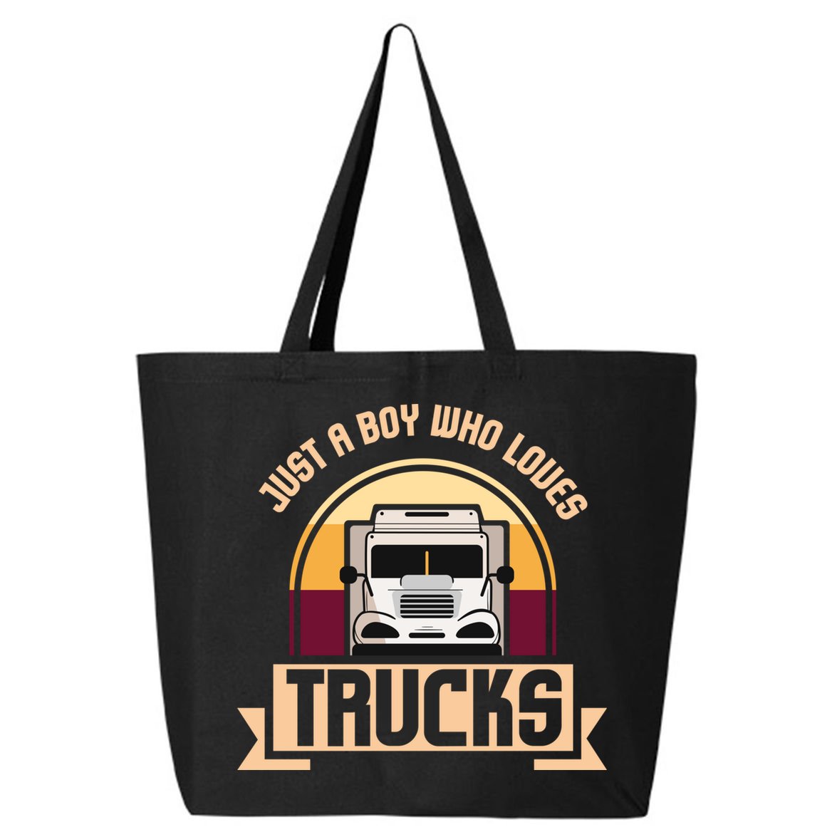 Just A Boy Who Loves Trucks I Boys Men Truck Lover Gift 25L Jumbo Tote