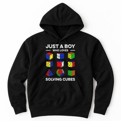 Just A Boy Who Loves Solving Cubes Speedcubing Cuber Hoodie