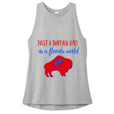 Just A Buffalo Girl In A Florida World Ladies PosiCharge Tri-Blend Wicking Tank